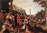 Frans the younger Francken Worship of the Golden Calf painting